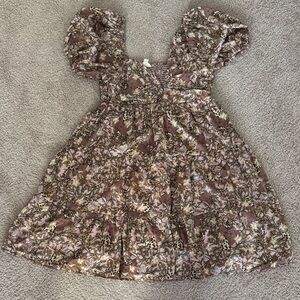 Floral Pink Off-The-Shoulder Dress